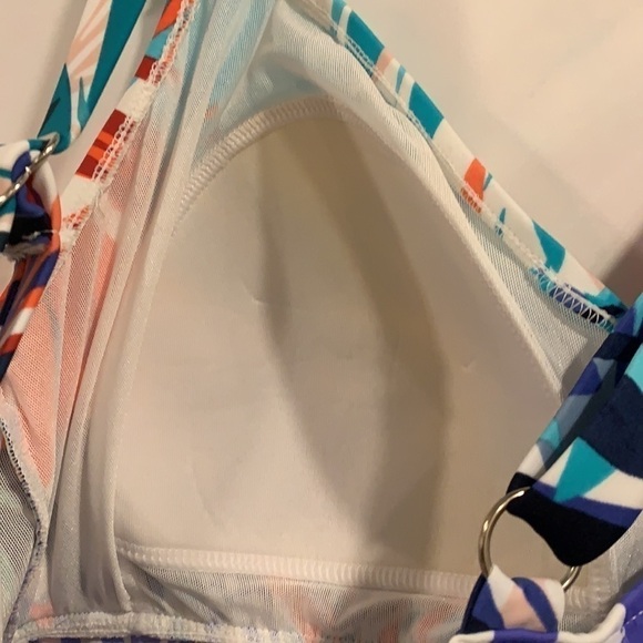 NWT Swim Solutions Palm Springs Print Tiered Top - Picture 6 of 9